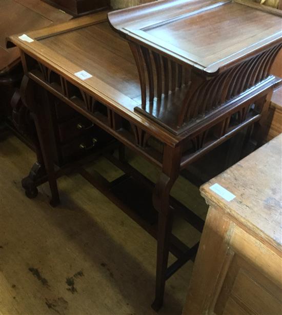 Unusual Indian rosewood Arts & Crafts style desk